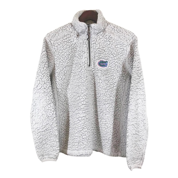 UNIVERSITY Of FLORIDA GATORS Gray 1/4 Zip Fleece Sweatshirt Size S - Picture 2 of 5